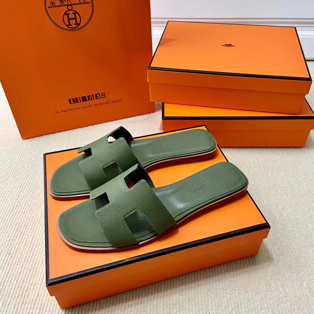 에르메스 올수공 오란 슬리퍼 샌들 앱송 40